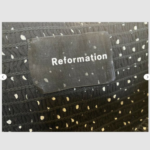 NWT Reformation Black White Polka Dot Selene Minnie Dress XS - Picture 6 of 7